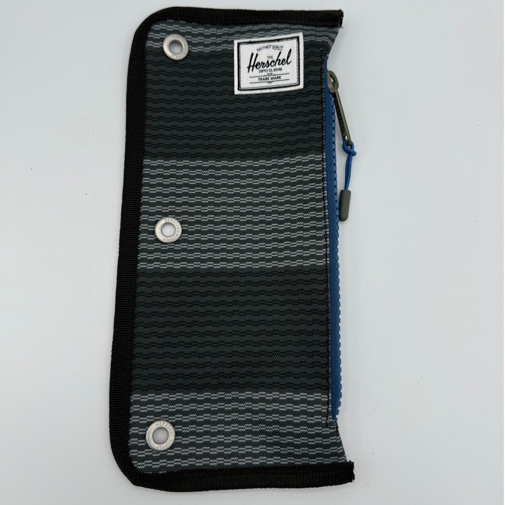 Herschel Supply Repurpose Field Program‎ Zippered Pencil Case Pouch Striped